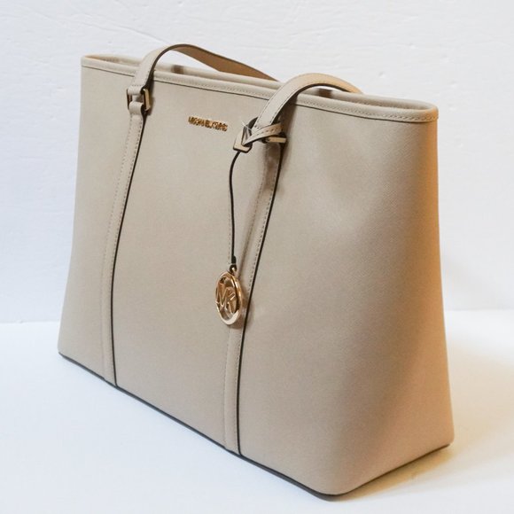 Michael Kors Sady Large Multifunction Top Zip Laptop Tote Shoulder Bag Bisque - Picture 6 of 12